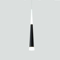 Suspension lumineuse pour cuisine et salle à manger - Collection Nordique Long Tube | Marco Lucetti Corps noir / Blanc chaud 3000K