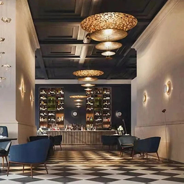 Suspension lumineuse ronde de luxe avec fil réglable scintillant - Nouveauté | Marco Lucetti