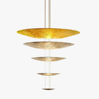 Suspension lumineuse ronde de luxe avec fil réglable scintillant - Nouveauté