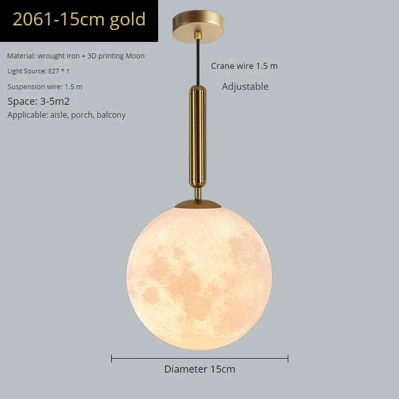 Suspension Lunaire Design Moderne | Marco Lucetti 3D 15CM / Changeable