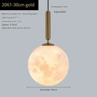 Suspension Lunaire Design Moderne | Marco Lucetti 3D 30CM / Lumière chaude