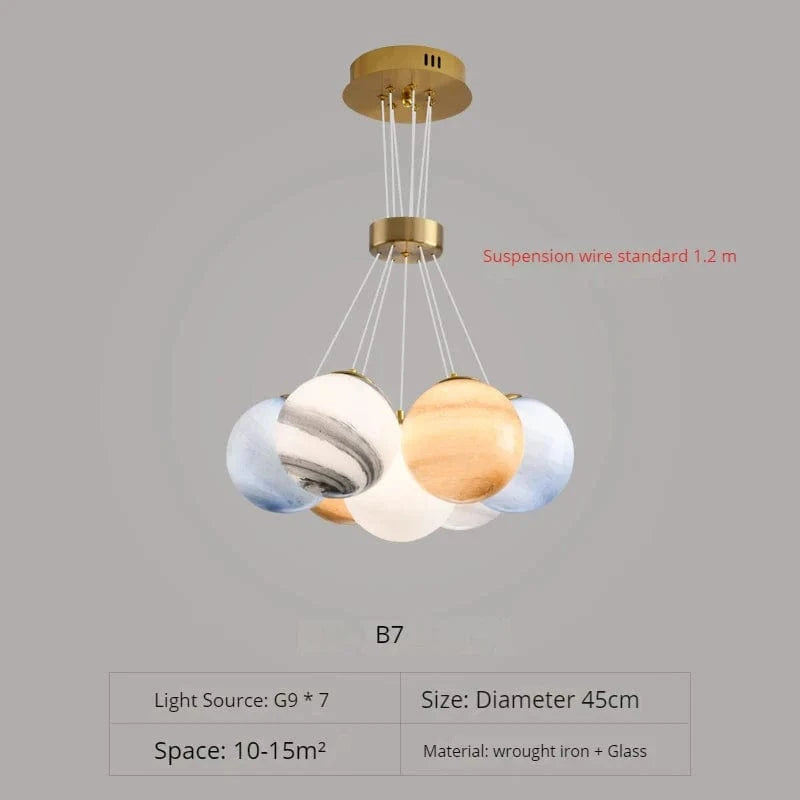 Suspension Lunaire Design Moderne | Marco Lucetti B7 / Changeable