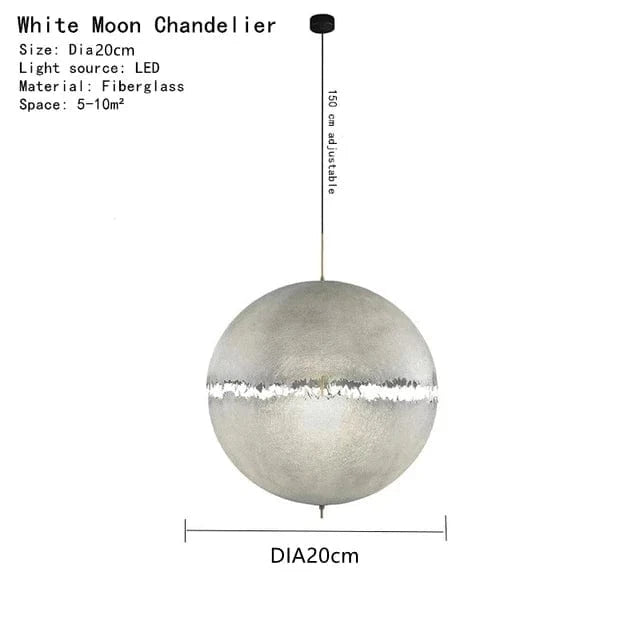 Suspension Lunaire en forme de boule | Marco Lucetti Dia20cm / Lumière froide