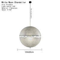 Suspension Lunaire en forme de boule | Marco Lucetti Dia20cm / Lumière froide