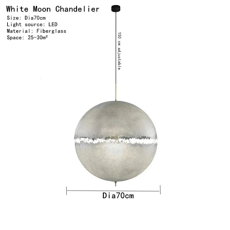 Suspension Lunaire en forme de boule | Marco Lucetti Dia70cm / Lumière froide