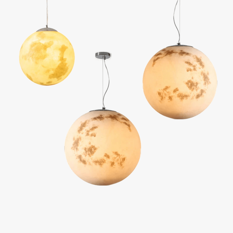 Suspension lunaire en résine fantaisie avec LED | Marco Lucetti