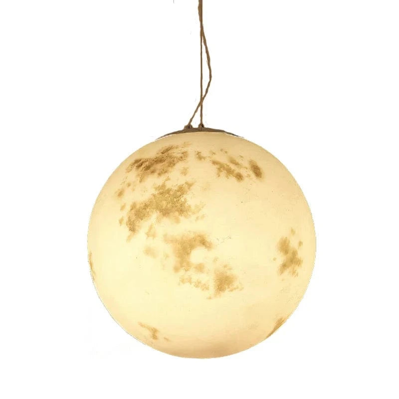Suspension lunaire en résine fantaisie avec LED | Marco Lucetti Diamètre60cm / Blanc froid