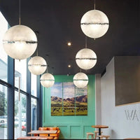 Suspension lune LED de style italien PostKrisi en fibre de verre | Marco Lucetti