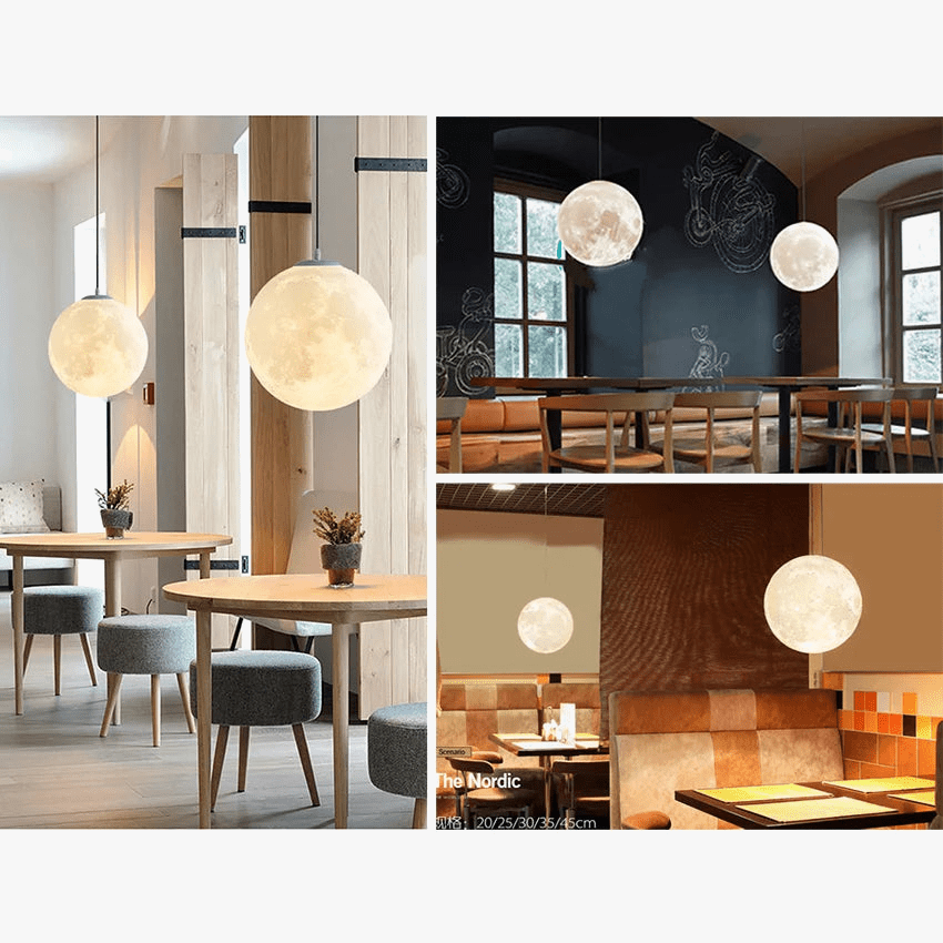 Suspension Lune LED pour Salon Salle à Manger Chambre Barre Table Lumières | Marco Lucetti