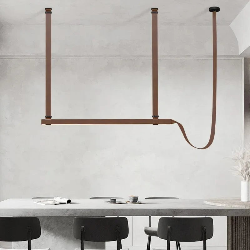 Suspension Lustre LED en Cuir pour Hôtel | Marco Lucetti