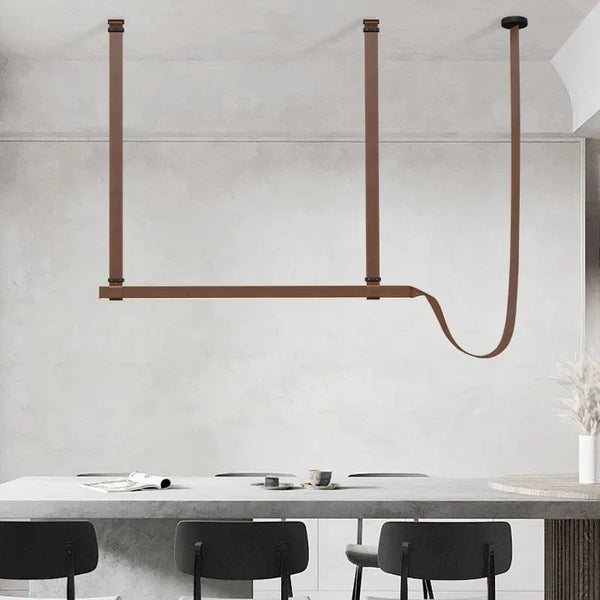 Suspension Lustre LED en Cuir pour Hôtel | Marco Lucetti