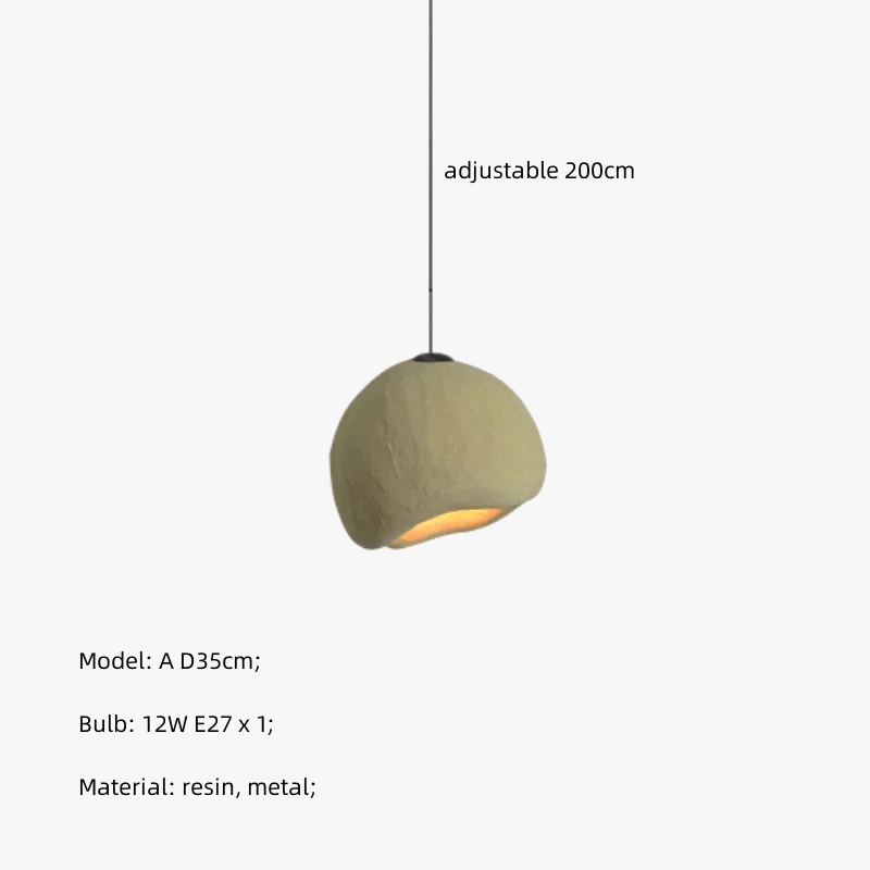 Suspension Lustre Nordique Loft Wabi Sabi - Éclairage LED Escaliers E27 | Marco Lucetti