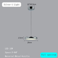 Suspension Luxe Chromée | Marco Lucetti Argent 1 Lumière / Lumière naturelle