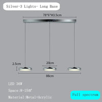 Suspension Luxe Chromée | Marco Lucetti Argent 3 Lumière Longue / Lumière naturelle