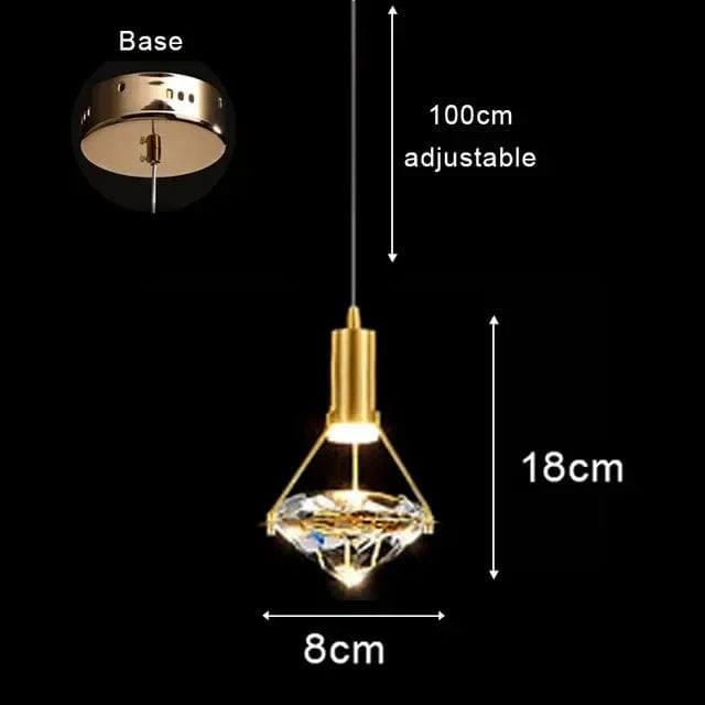 Suspension Luxe Cristal LED | Marco Lucetti PL060 / Blanc froid