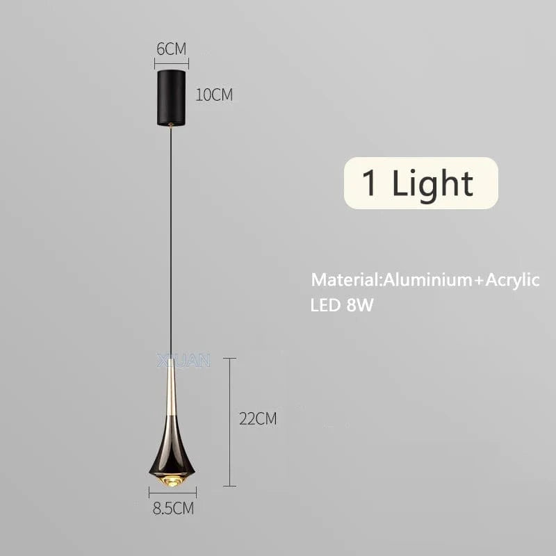 Suspension Luxe Double Lumière | Marco Lucetti 1 lumière / Lumière blanche