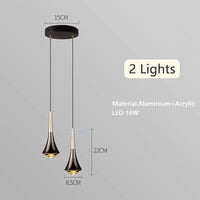 Suspension Luxe Double Lumière | Marco Lucetti 2 lumières / Lumière blanche