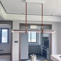 Suspension Luxe en Cuir et Verre LED Design Minimaliste | Marco Lucetti