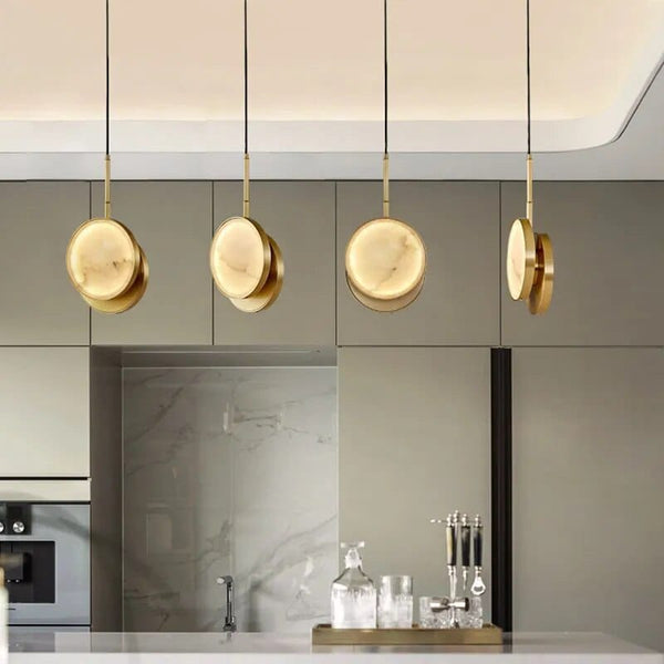 Suspension Luxe en Laiton et Marbre Dore | Marco Lucetti
