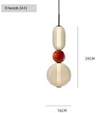 Suspension Luxe en Verre Nouvé. | Marco Lucetti 3 pierres - B1