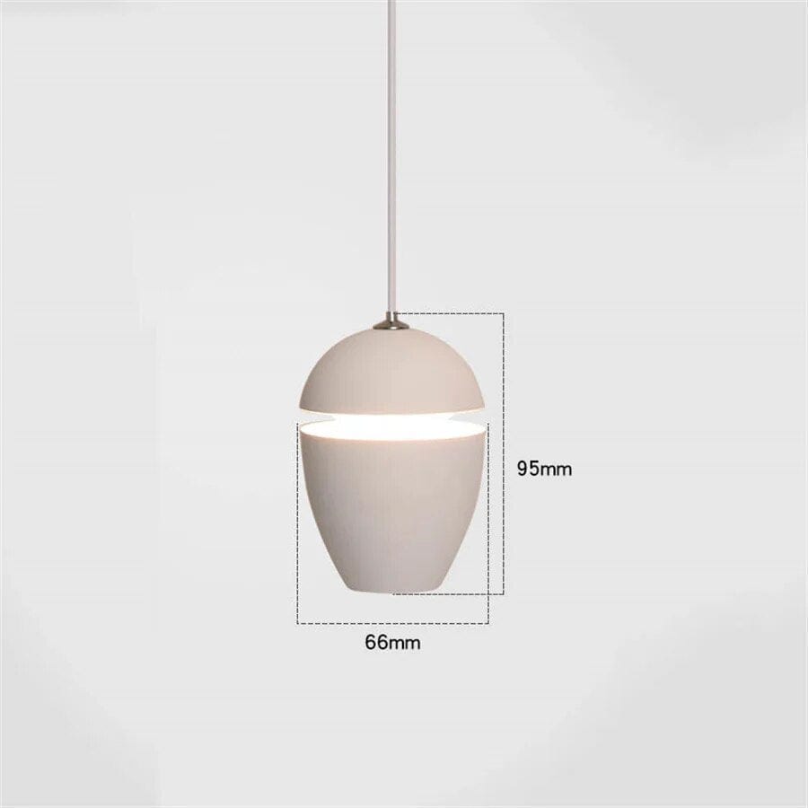 Suspension Luxe Globe pour Cuisine | Marco Lucetti Corps blanc ovale / Blanc chaud 3000K