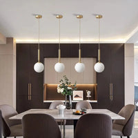 Suspension Luxe Laiton Noir Boule LED | Marco Lucetti