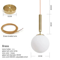 Suspension Luxe Laiton Noir Boule LED | Marco Lucetti Laiton Dia20cm E14 / Blanc chaud 3000K