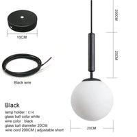 Suspension Luxe Laiton Noir Boule LED | Marco Lucetti Noir Dia20cm E14 / Blanc chaud 3000K