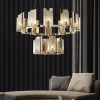 Suspension Luxe LED en Marbre Naturel | Marco Lucetti