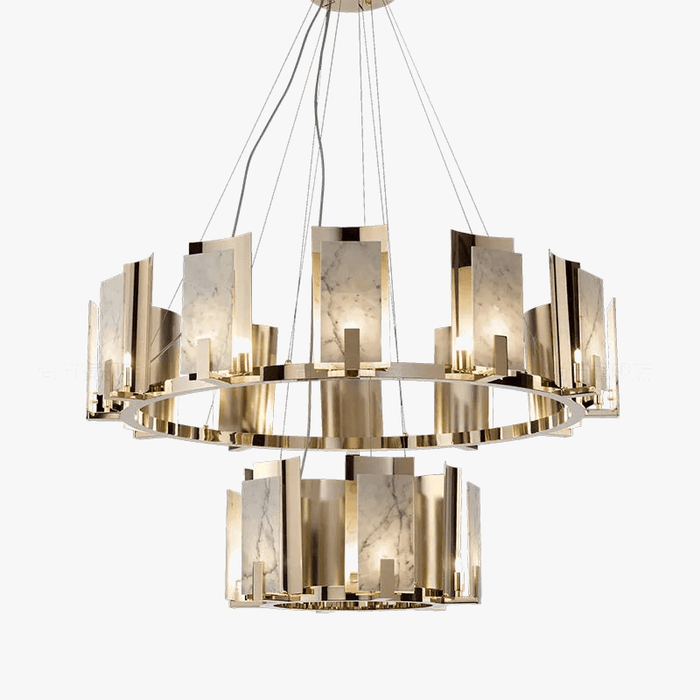 Suspension Luxe LED en Marbre Naturel | Marco Lucetti