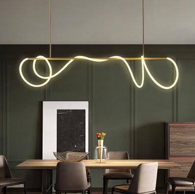 Suspension Luxe LED Gold Spiral | Marco Lucetti