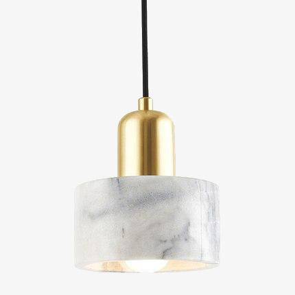 Suspension Luxury LED dorée sur marbre blanc | Marco Lucetti