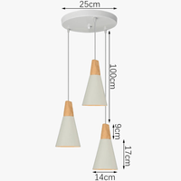 Suspension Macaron Nordique en Bois 3 Têtes pour Bar & Restaurant | Marco Lucetti