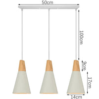 Suspension Macaron Nordique en Bois 3 Têtes pour Bar & Restaurant | Marco Lucetti B2