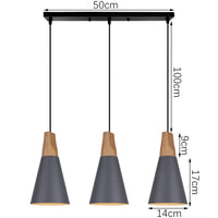 Suspension Macaron Nordique en Bois 3 Têtes pour Bar & Restaurant | Marco Lucetti B3