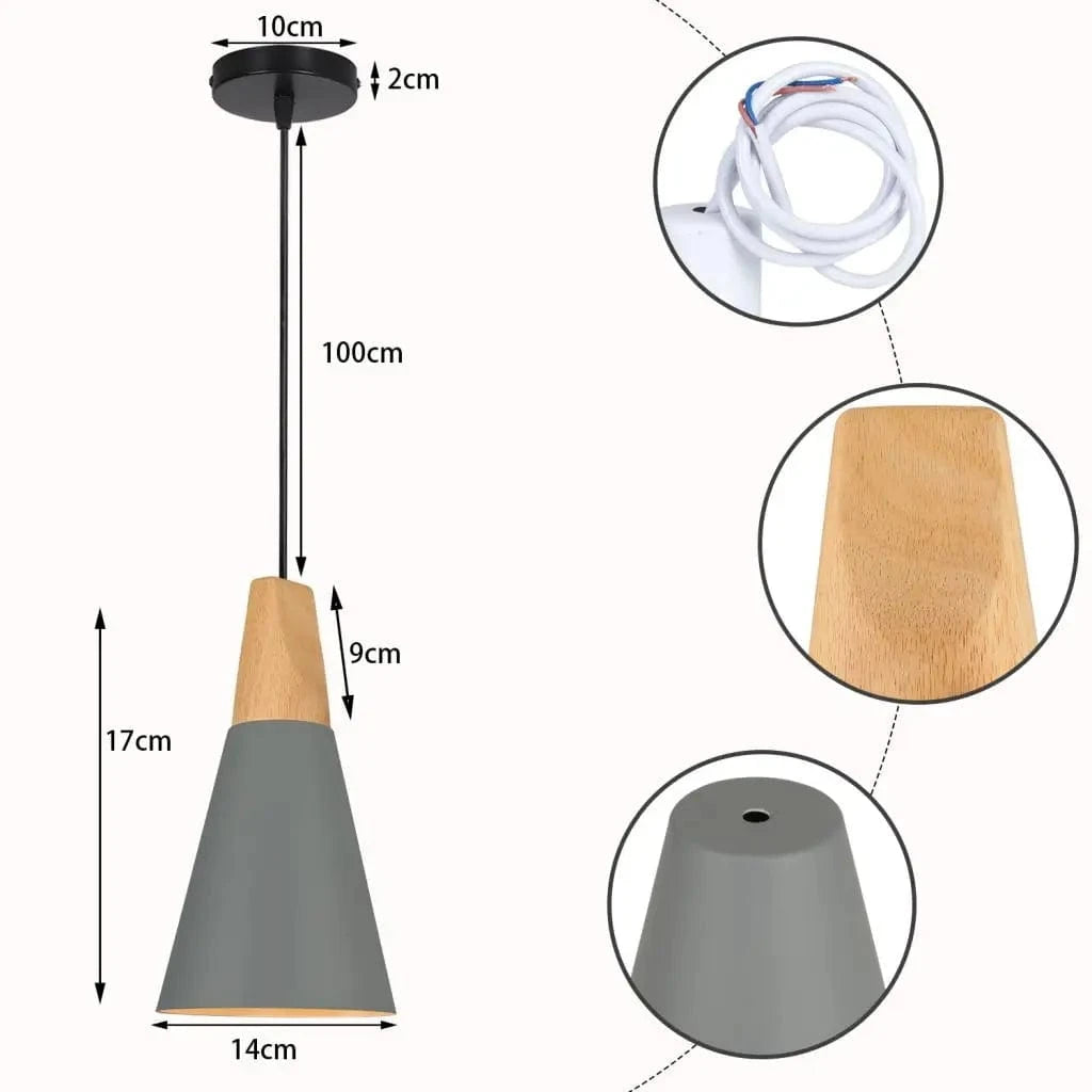 Suspension Macaron Nordique en Bois 3 Têtes pour Bar & Restaurant | Marco Lucetti C3