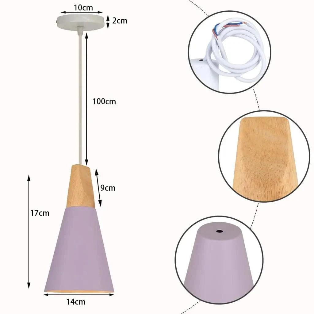 Suspension Macaron Nordique en Bois 3 Têtes pour Bar & Restaurant | Marco Lucetti C7