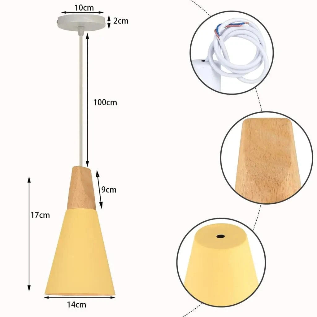 Suspension Macaron Nordique en Bois 3 Têtes pour Bar & Restaurant | Marco Lucetti C8