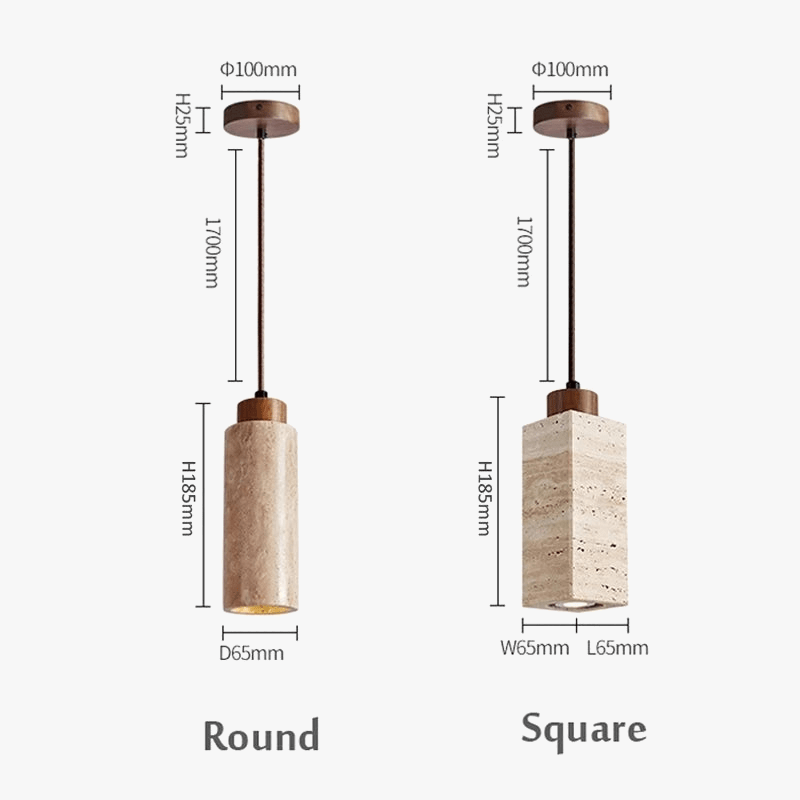 Suspension Marbrée Jaune prestige | Marco Lucetti