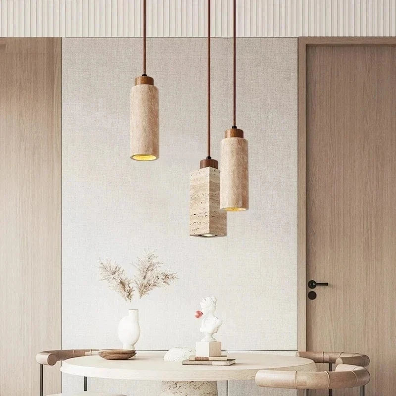 Suspension Marbrée Jaune prestige | Marco Lucetti