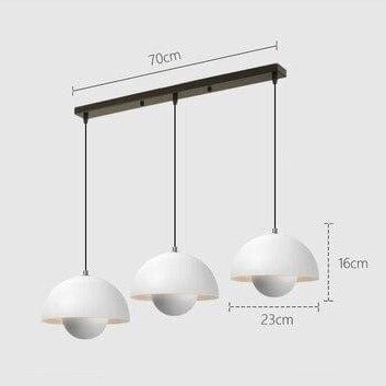 Suspension Maryana: Style Moderne, Abat-jour Demi-cercle Coloré | Marco Lucetti A