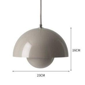 Suspension Maryana: Style Moderne, Abat-jour Demi-cercle Coloré | Marco Lucetti Beige