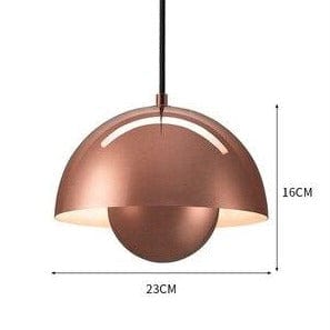 Suspension Maryana: Style Moderne, Abat-jour Demi-cercle Coloré | Marco Lucetti Cuivre