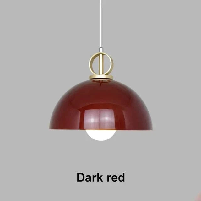Suspension Métal Colorée Moderne | Marco Lucetti Rouge foncé / Blanc froid