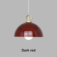Suspension Métal Colorée Moderne | Marco Lucetti Rouge foncé / Blanc froid