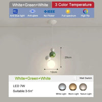 Suspension Métal Colorées | Marco Lucetti Blanc Vert Blanc / 3 Température de couleur