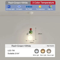 Suspension Métal Colorées | Marco Lucetti Rouge Vert Blanc / 3 Température de couleur