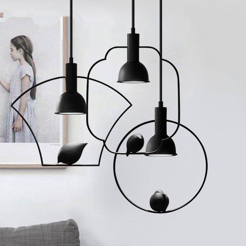 Suspension métallique avec pendentif en forme d'oiseau | Marco Lucetti