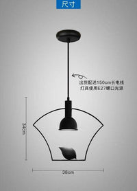 Suspension métallique avec pendentif en forme d'oiseau | Marco Lucetti B