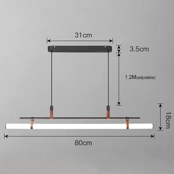 Suspension Minimaliste - Élégance pour la Salle à Manger | Marco Lucetti 80 cm noir / 3 couleurs